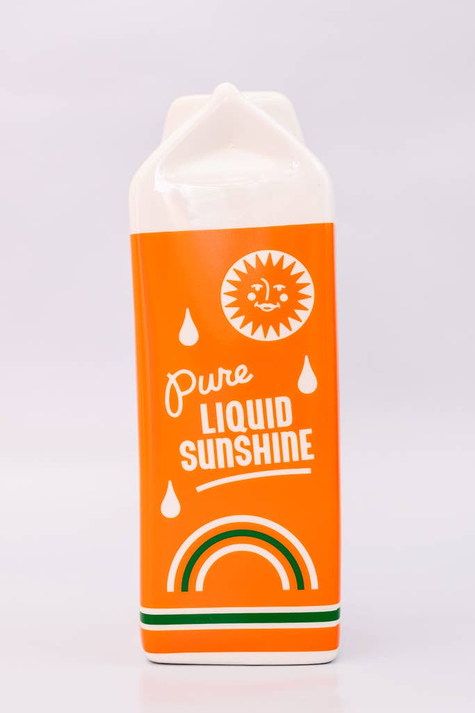 Rise and Shine Vase in Form eines Orangensaftkartons