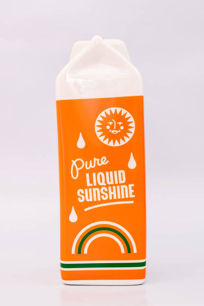 Rise and Shine Vase in Form eines Orangensaftkartons