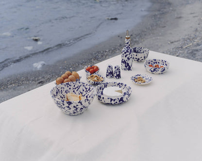Moderner Salz- und Pfefferstreuer 9cm / Weiß und Blau PERSIA
