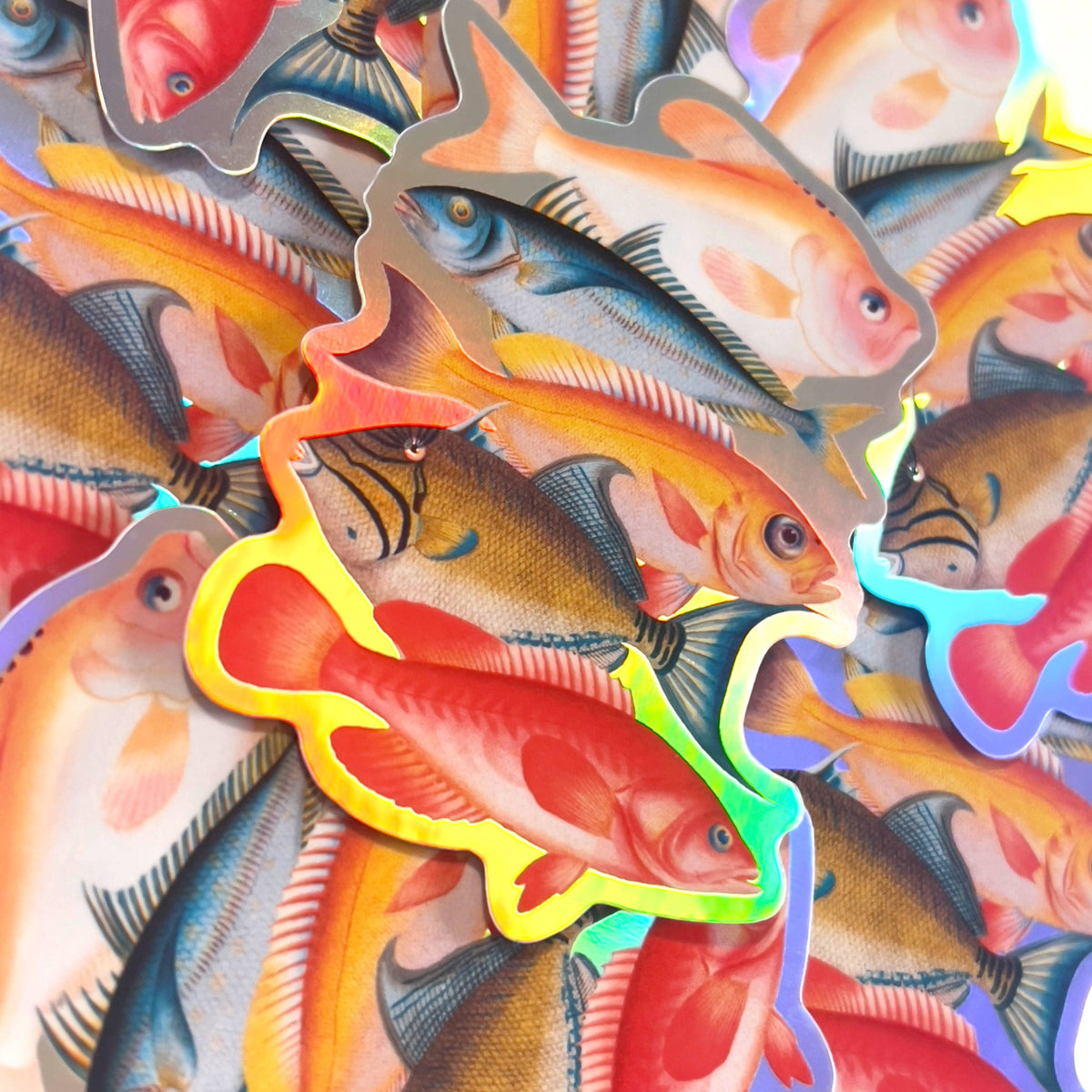 Fische - Holografischer Vinyl Sticker
