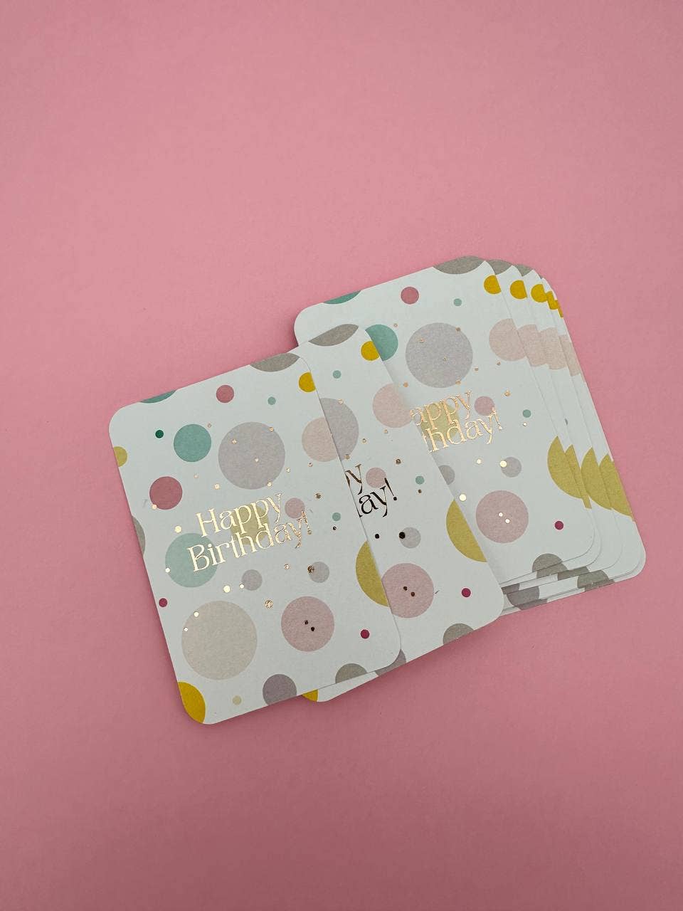 Mini-Karte 6x9 cm „Happy Birthday. Happy dots“