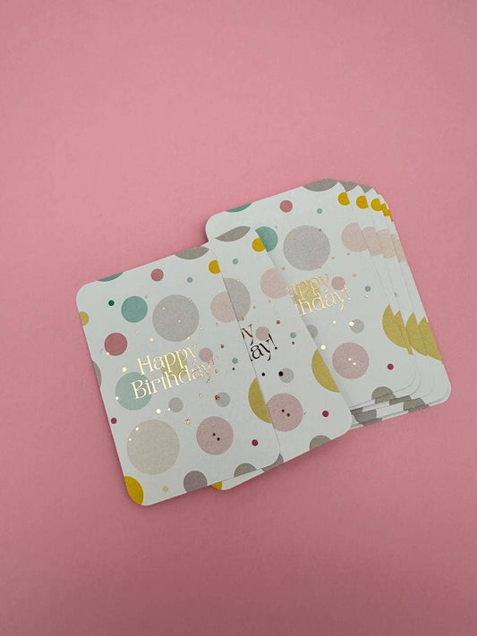 Mini-Karte 6x9 cm „Happy Birthday. Happy dots“