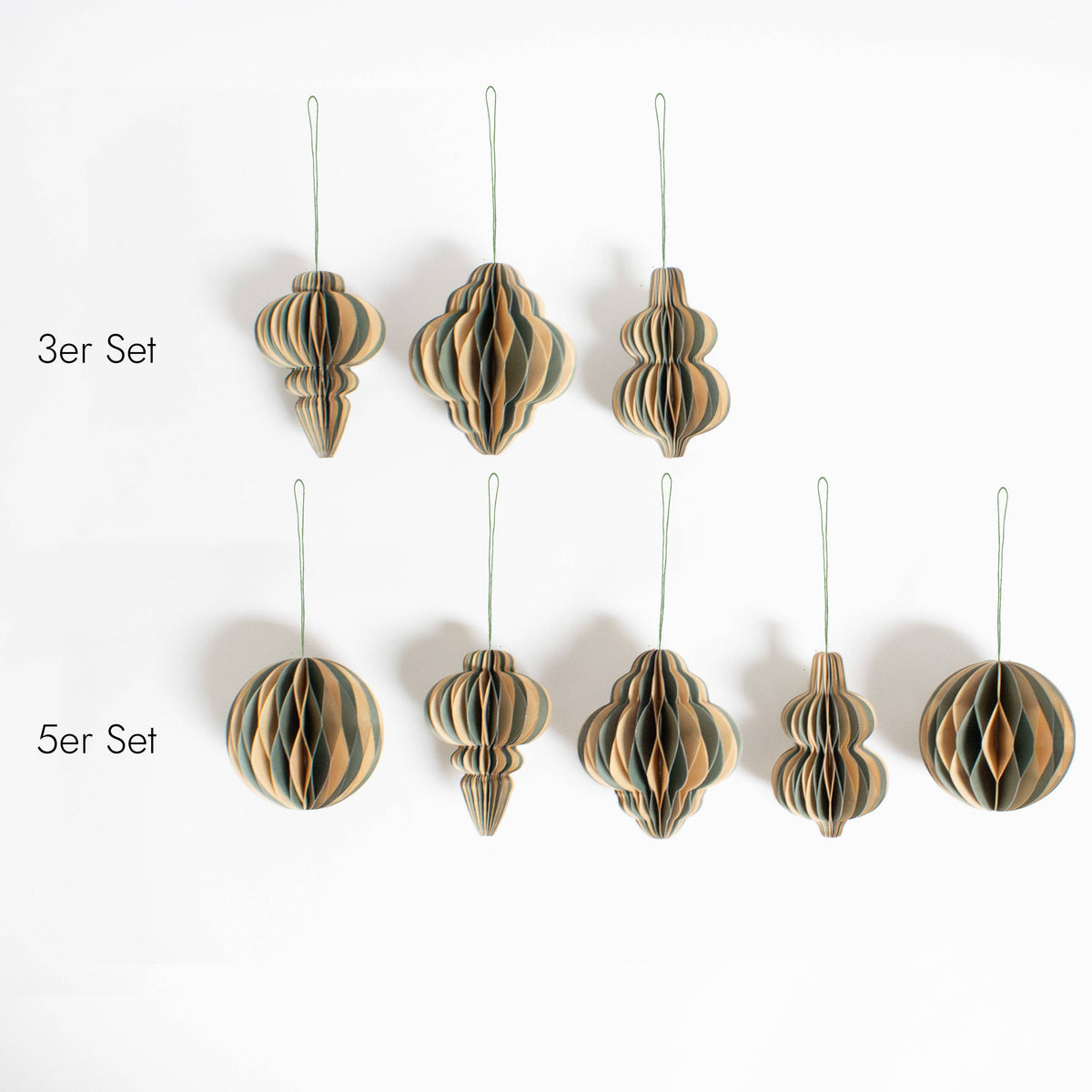 Nachhaltige Papier-Christbaumkugeln