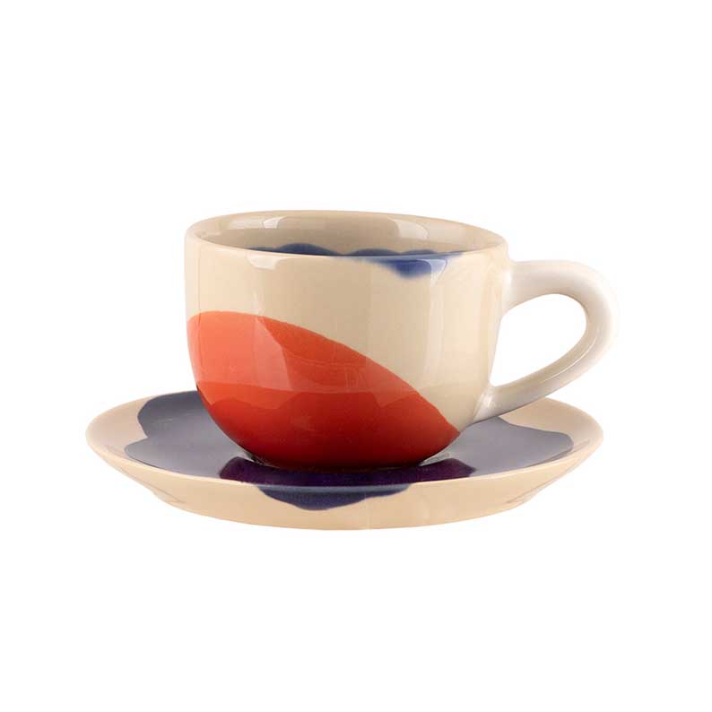 Cappuccino-Tassen und Untertassen 150ml GIRO - Set von 6