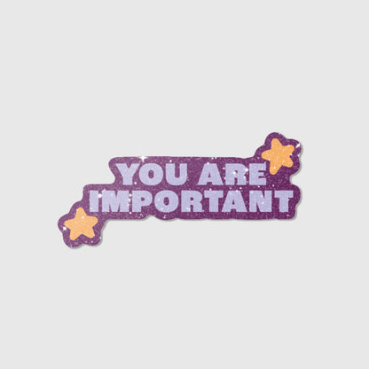 You are important - Sand Glitzer Vinyl Sticker
