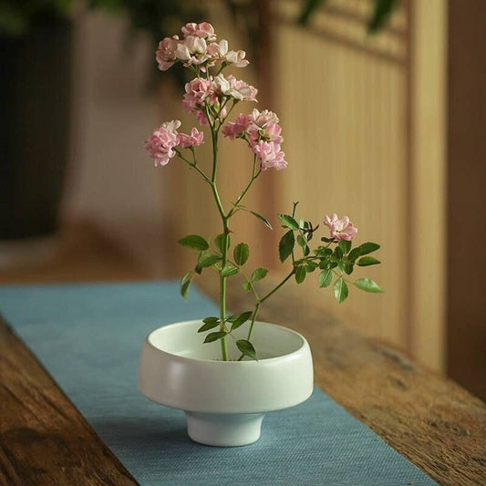 Gohobi Moderne Schwarz-Weiß Ikebana Vase