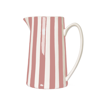 Krug Streifen gm rosa L17,8 T12,5 H21,3cm