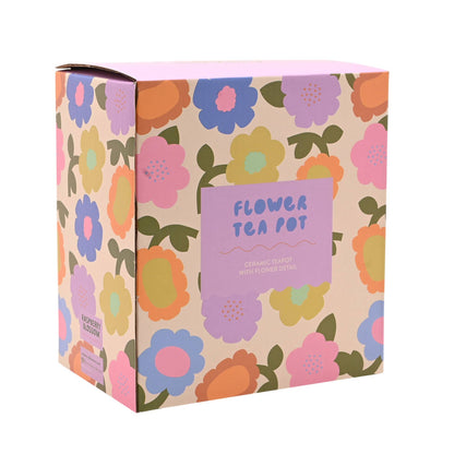 Raspberry Blossom Teekanne mit Blumenmotiv