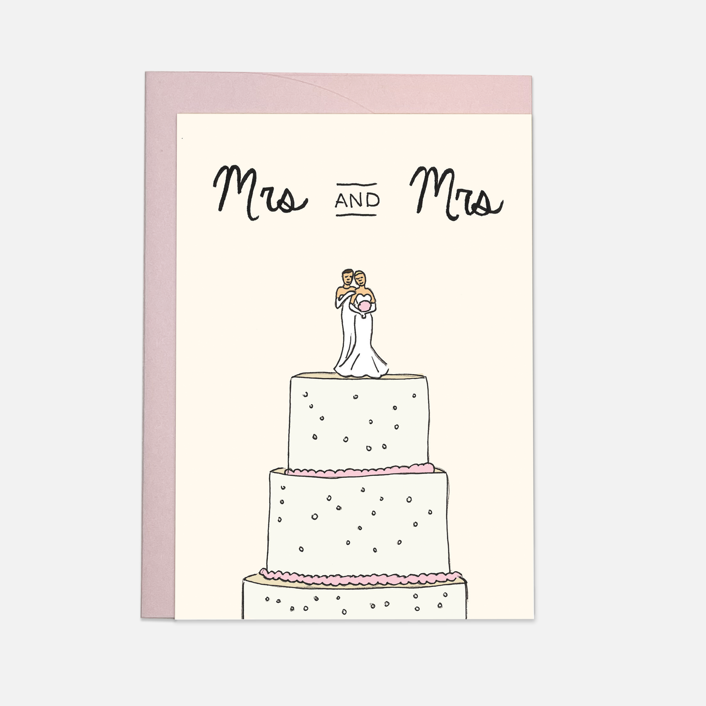 Glückwunschkarte mit Hochzeitstorte