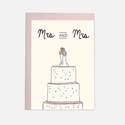Glückwunschkarte mit Hochzeitstorte