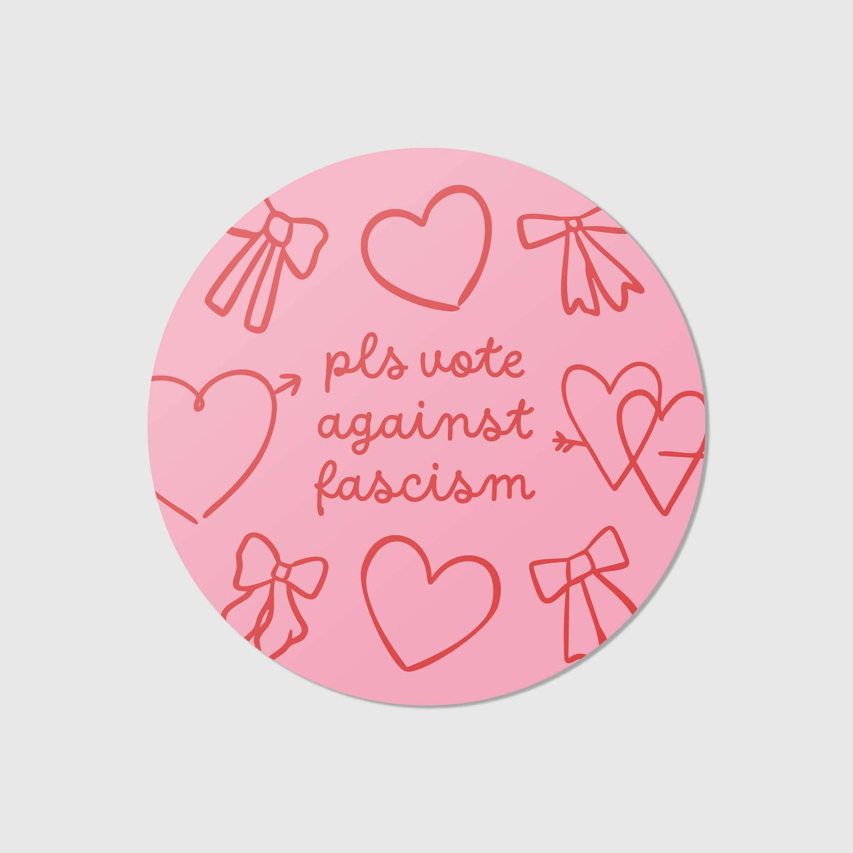 Pls vote against fascism - Vinyl Sticker