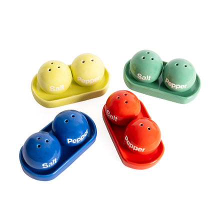 Blaues Ping Pong Salz- und Pfefferstreuer-Set HF