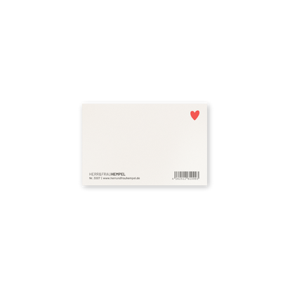 Mini-Postkarte - LIEBE rosa-rot