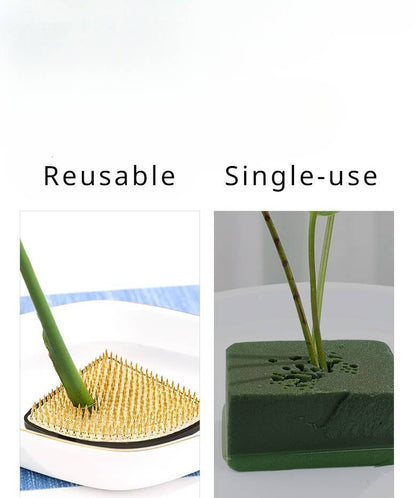 Gohobi Ikebana Kenzan Blumenhalter aus Edelstahl