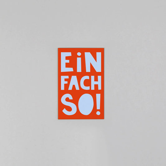 Minikarte Holzschliff Fred Einfach so