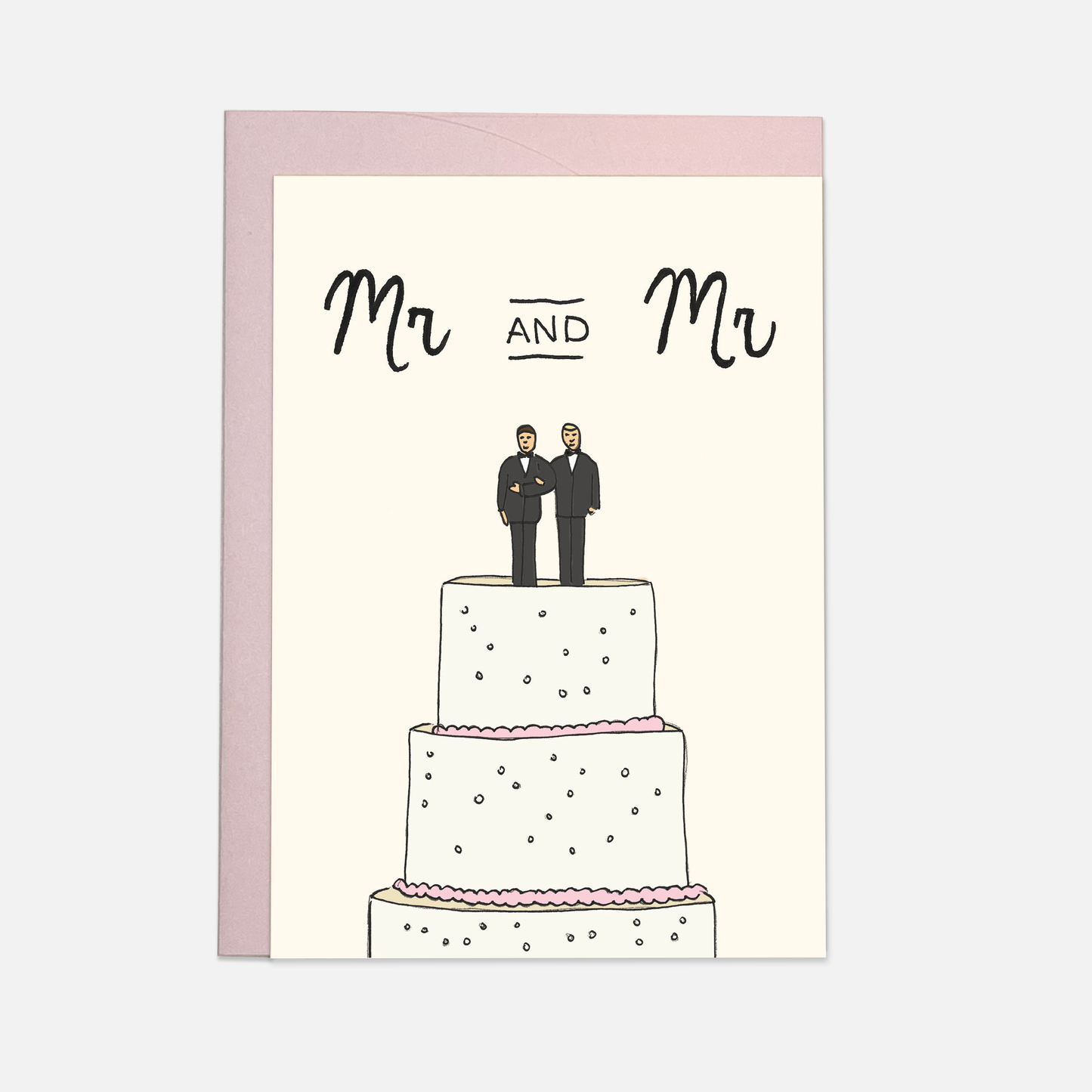 Glückwunschkarte mit Hochzeitstorte