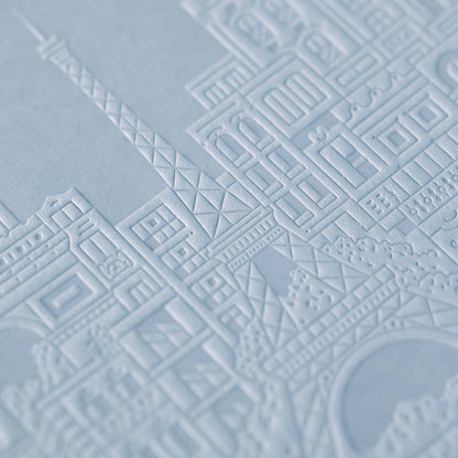 The Paris Notebook – handgeprägtes Notizbuch mit detailliertem Paris-Design