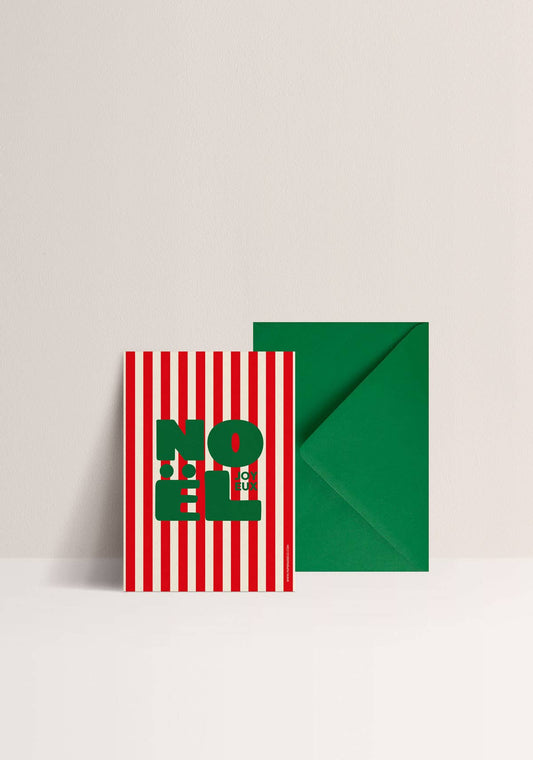 Frohe-Weihnachten-Karte mit grünem Umschlag