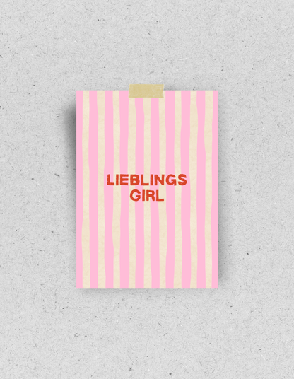 Postkarte "Lieblingsgirl"