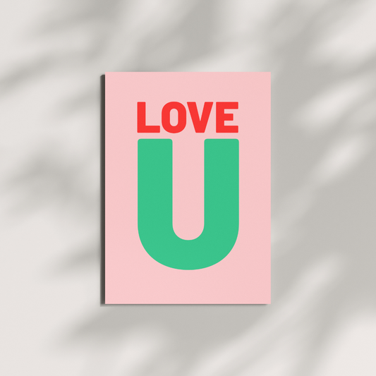 Postkarte - LOVE U