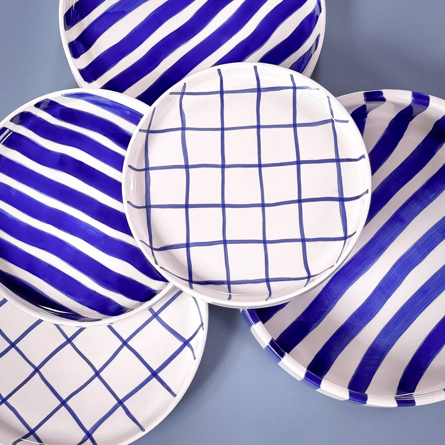 Schale gross Grid - mare blue