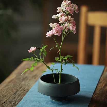 Gohobi Moderne Schwarz-Weiß Ikebana Vase