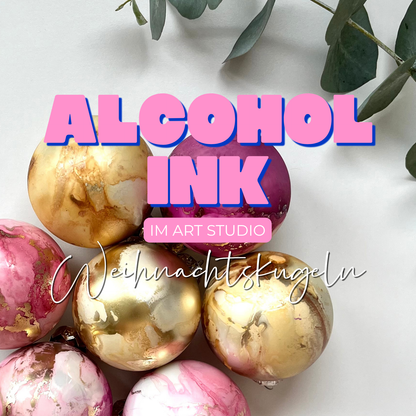 Alcohol Ink Weihnachtskugeln