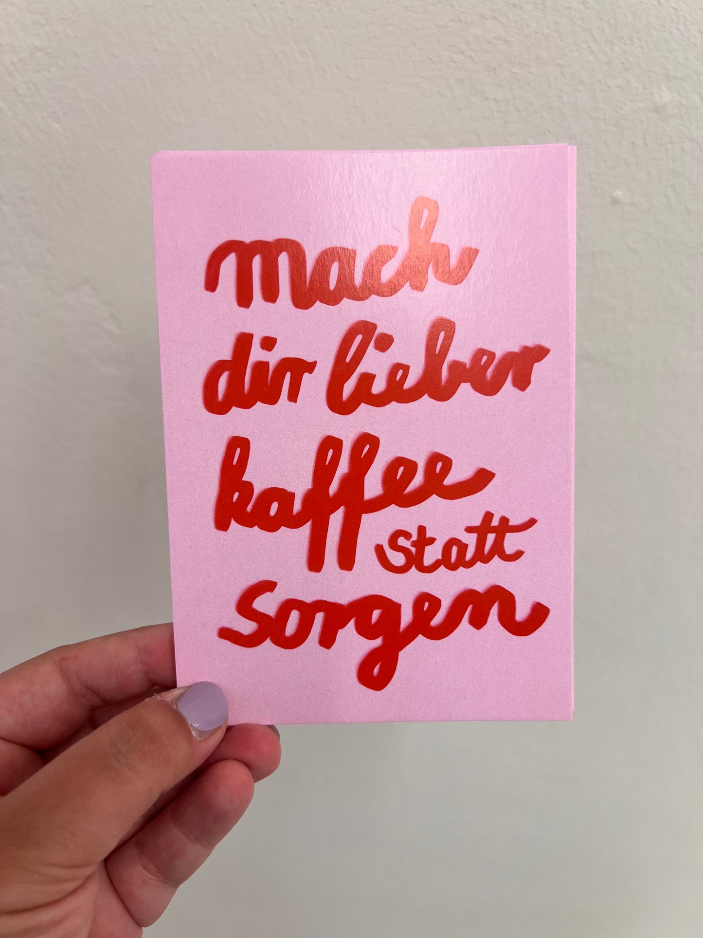 Kaffee statt Sorgen Postkarte / Hej Ibiza
