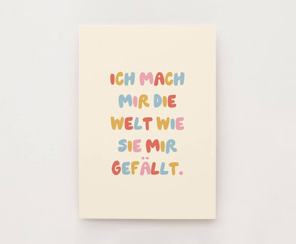 Kinder Karte - Ich mach mir die Welt…