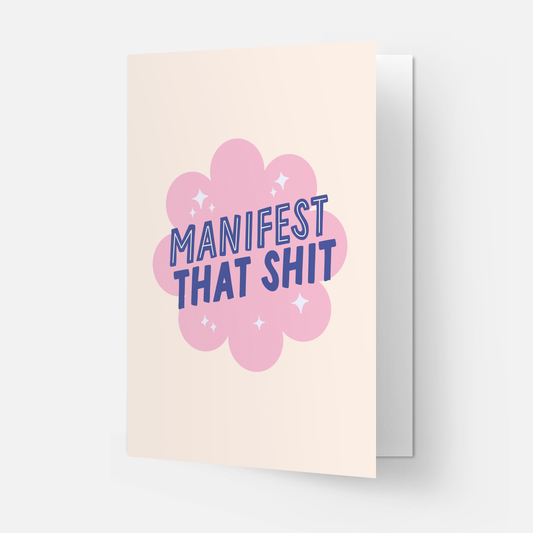 Manifest that greeting card – Originelle Grußkarte