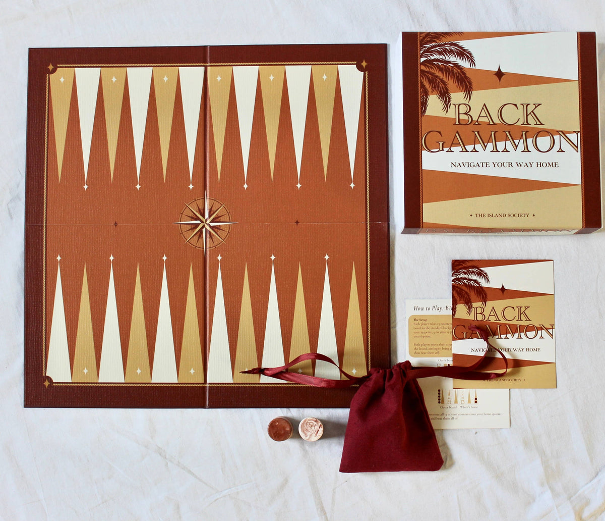 Backgammon-Weihnachtsbrettspiel
