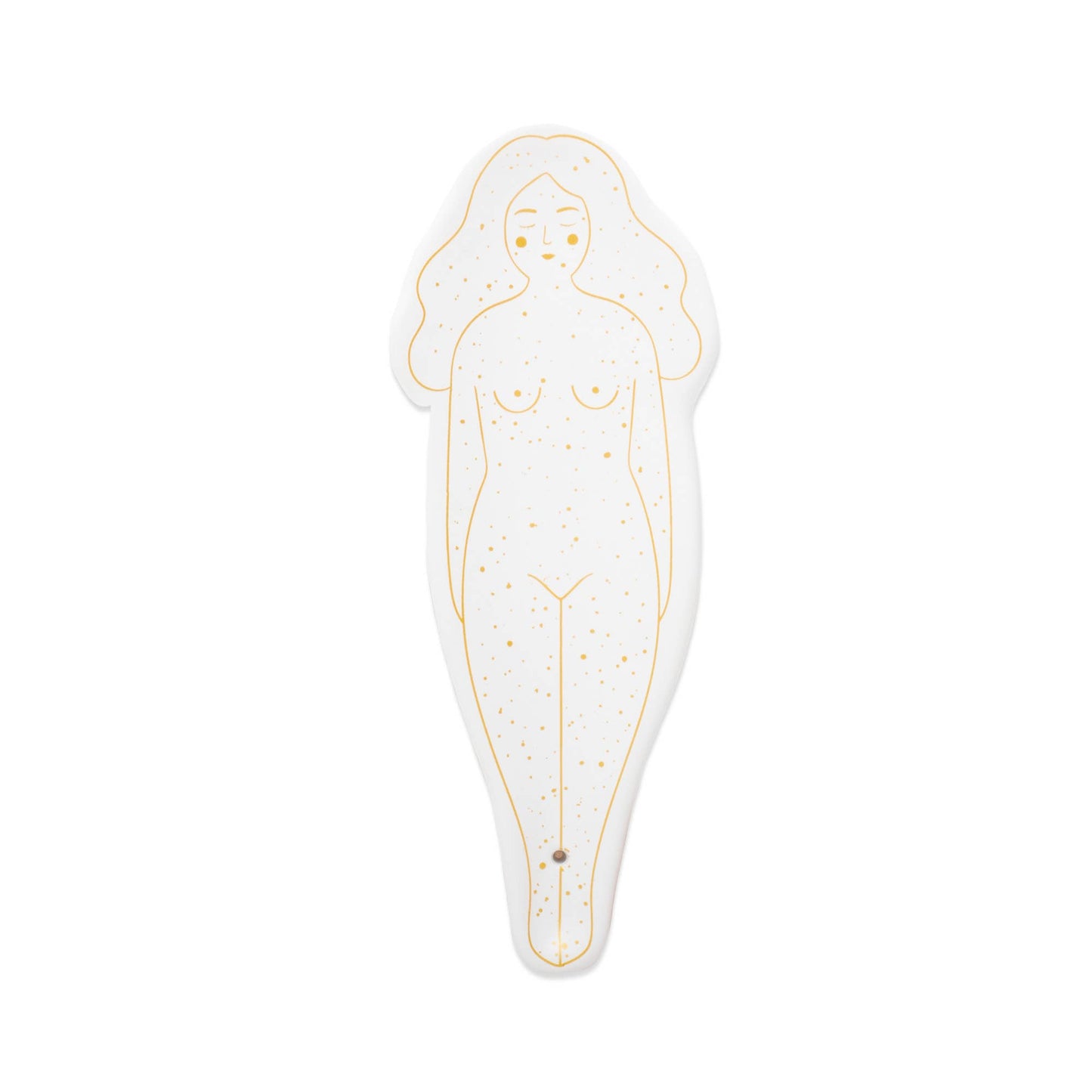 Weißer Räucherstäbchenhalter mit Frauenkörper-Motiv – Handbemalt, Helio Ferretti
