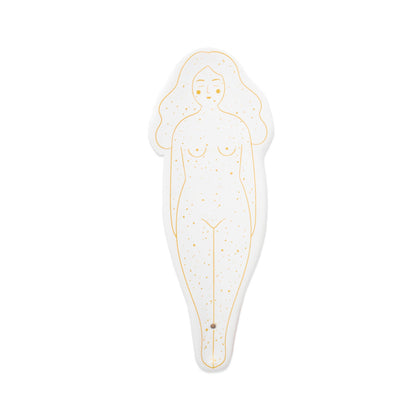 Weißer Räucherstäbchenhalter mit Frauenkörper-Motiv – Handbemalt, Helio Ferretti