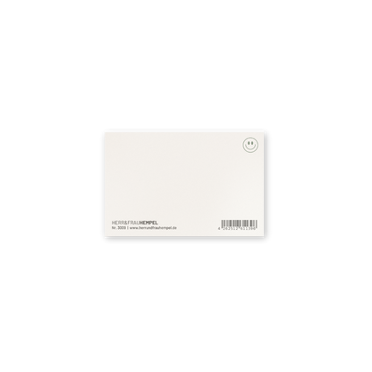 Mini Postkarte - Smiley oliv-flieder