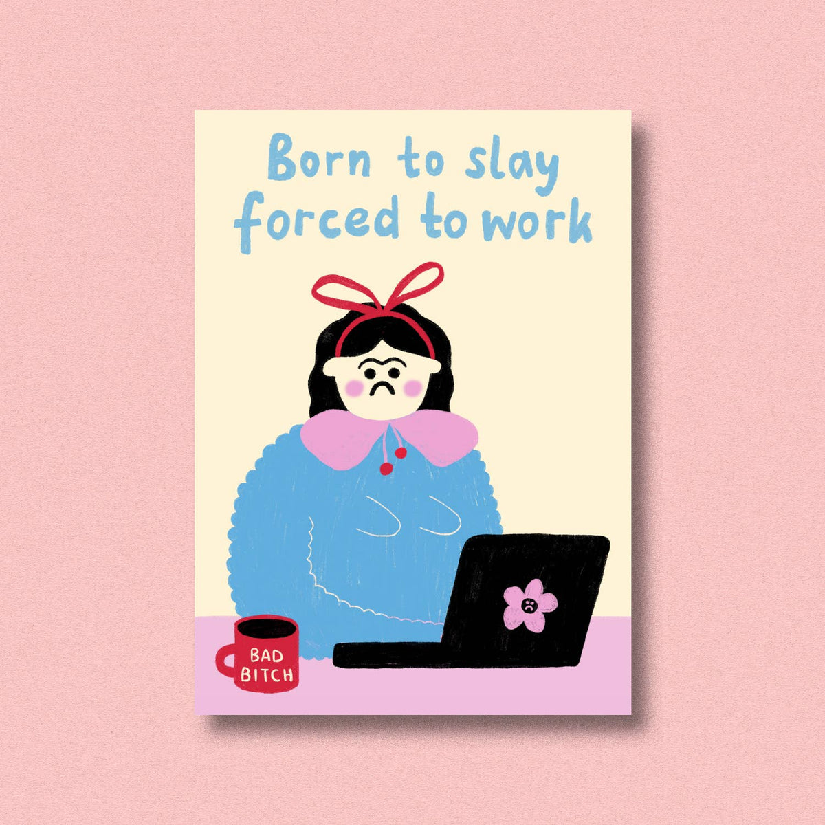 Postkarte born to slay