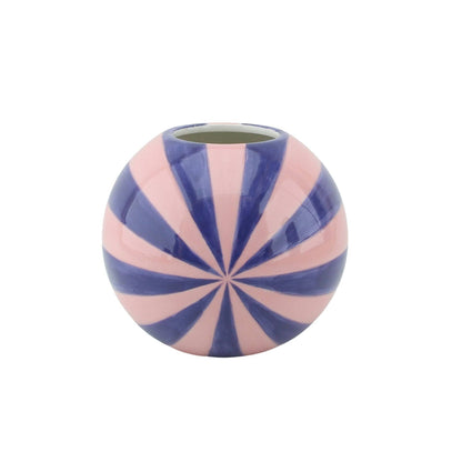 Housevitamin bv Swirl Blumen-Vase in Pink/Blau – 15 x 15 x 13,5 cm