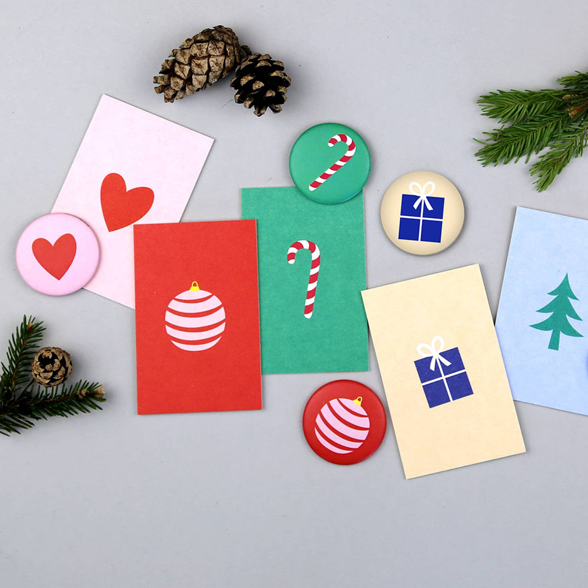 Minikarte Holzschliff Vivi XMas Kugel