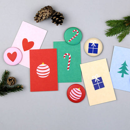 Minikarte Holzschliff Vivi XMas Kugel