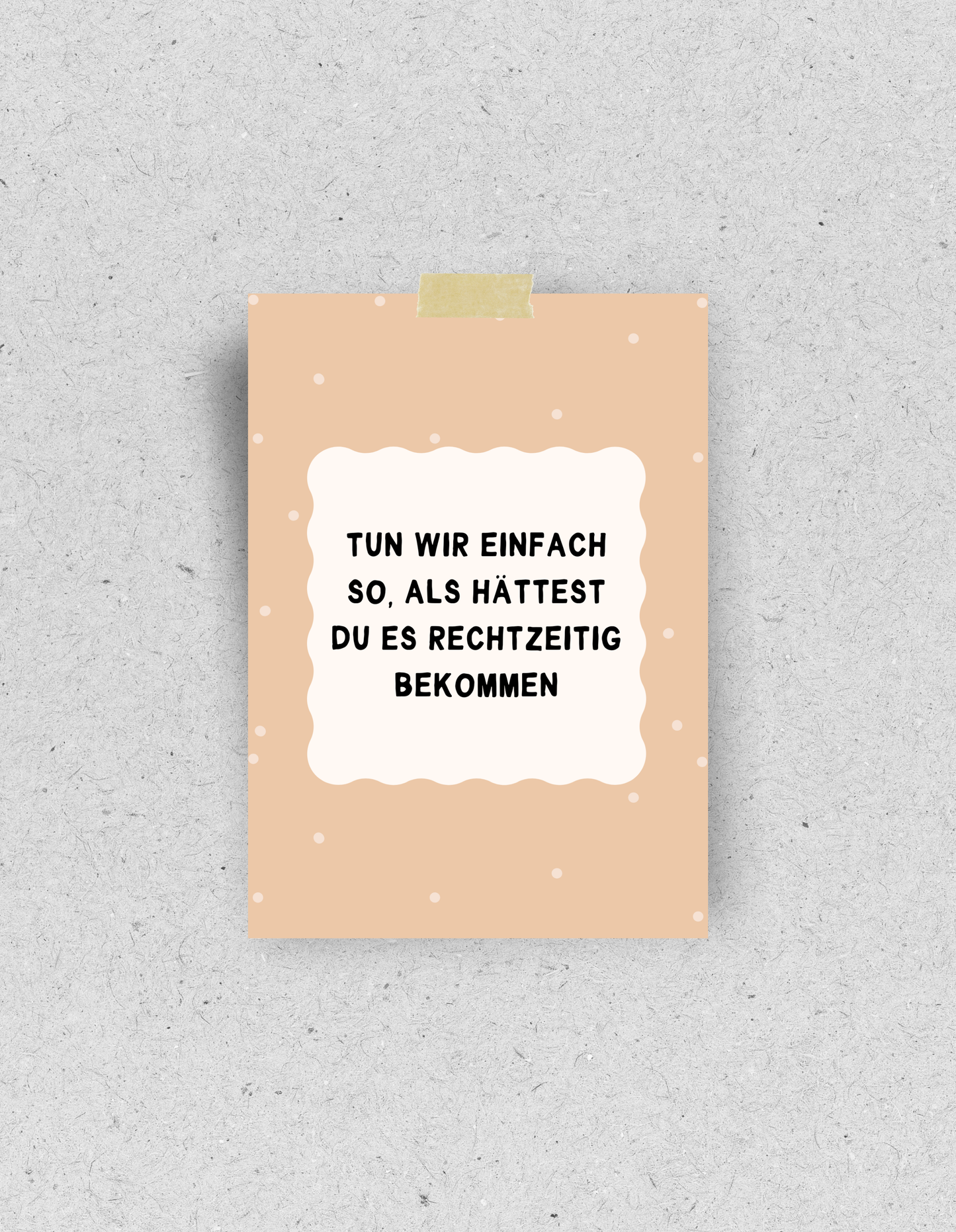 Postkarte "Verspätetes Geschenk"