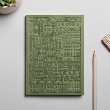The Copenhagen Notebook von The City Works – handgeprägtes Notizbuch in B6