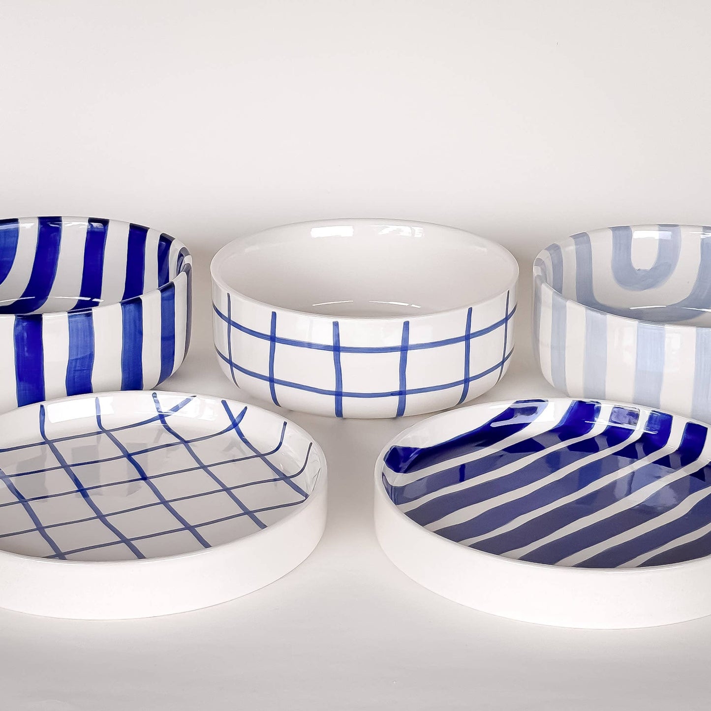 Schale gross Grid - mare blue