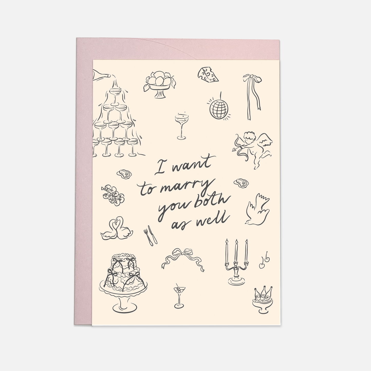 Marry you both – Hochzeitsgrußkarte