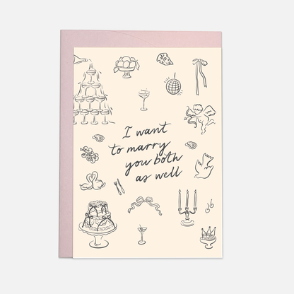 Marry you both – Hochzeitsgrußkarte