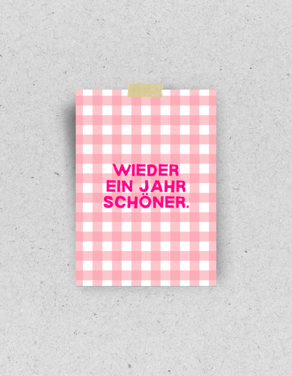 Postkarte "Wieder ein Jahr schöner."