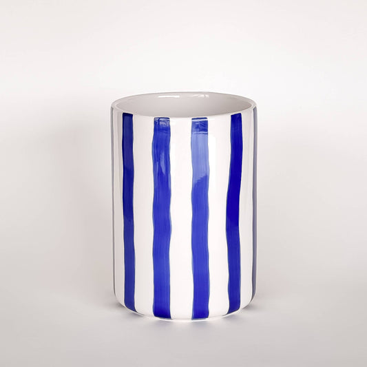 Vase Stripes - mare blue