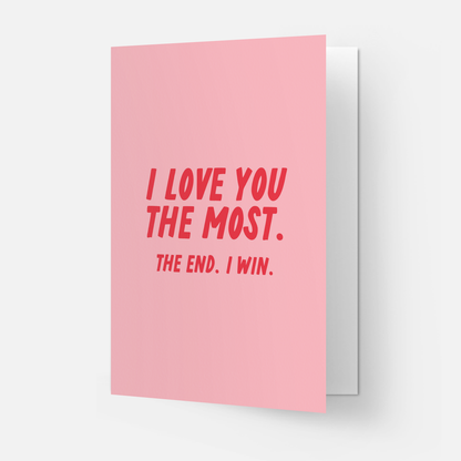 Grußkarte „Love you the most“