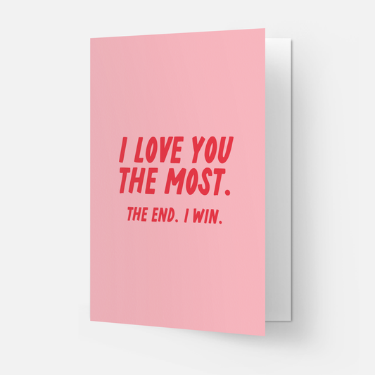 Grußkarte „Love you the most“