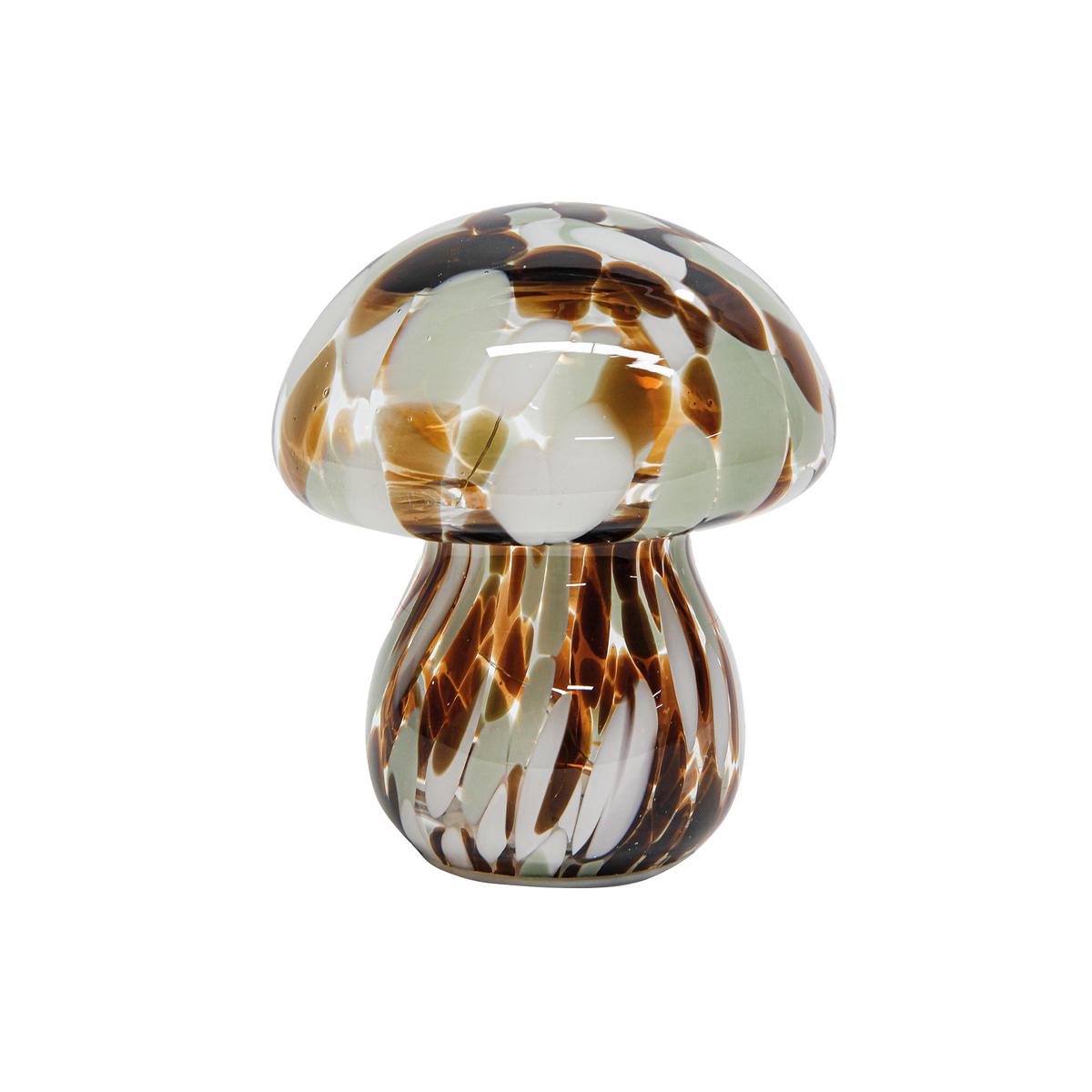 LED-Deko gepunkteter Schoko-Pilz, batteriebetrieben, Ø13,5 H15,5 cm