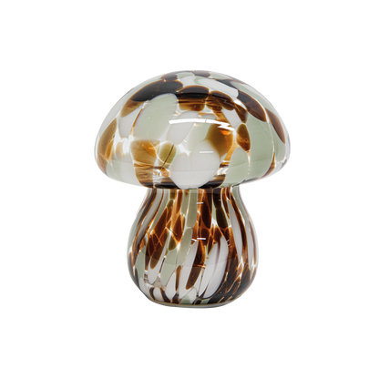 LED-Deko gepunkteter Schoko-Pilz, batteriebetrieben, Ø13,5 H15,5 cm