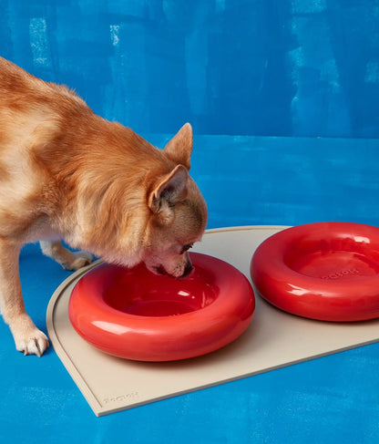 Weißer Keramiknapf für Hunde